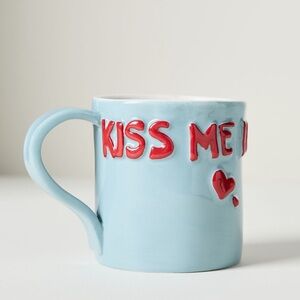 anthropologie l&clay Kiss Me Instead Mug